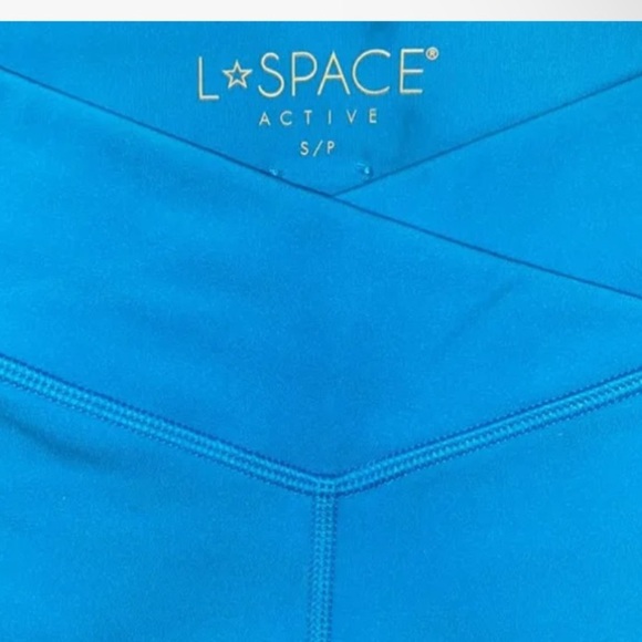 L*SPACE Cornflower Blue biker shorts nwt! - Picture 2 of 5